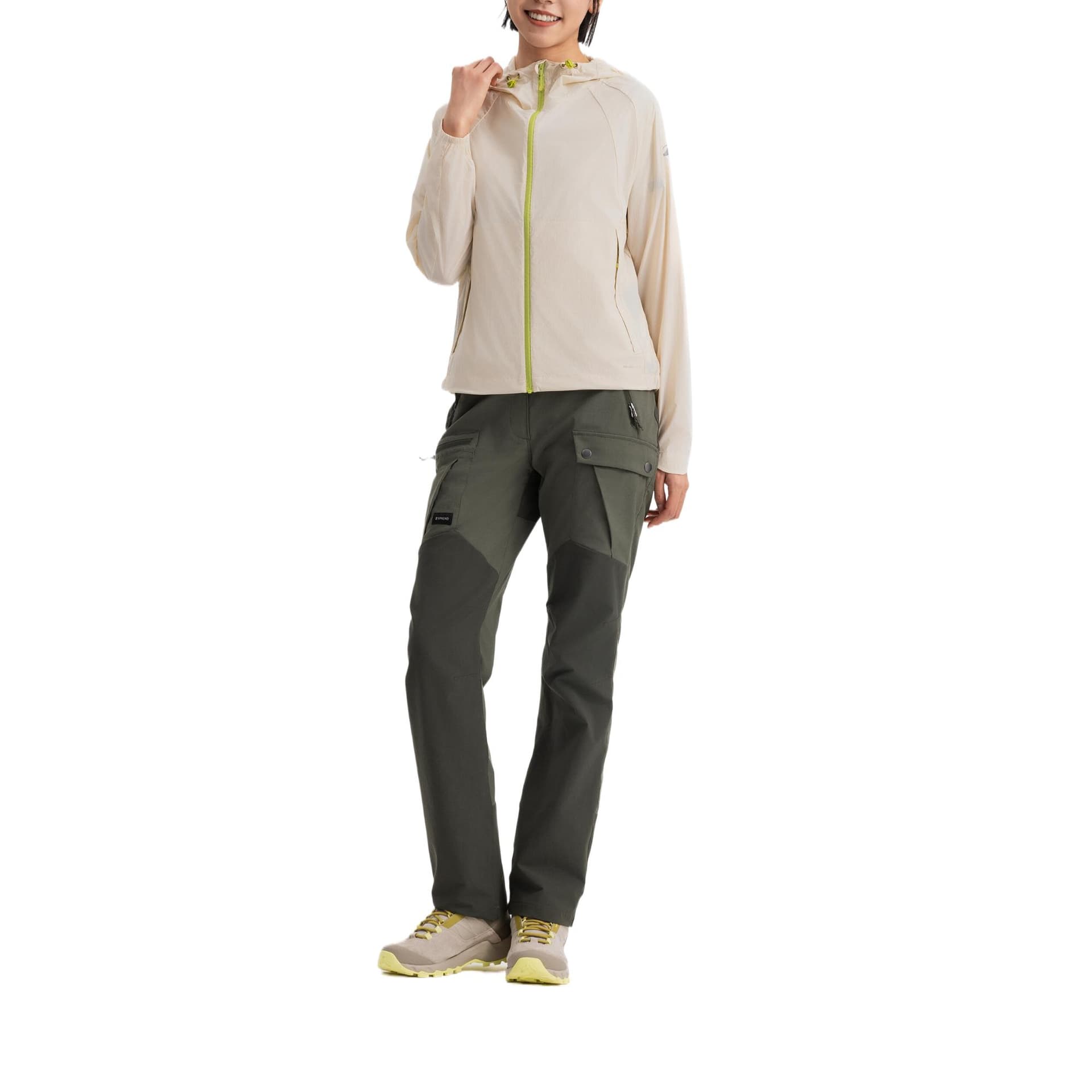 DECATHLON Дышащая Водонепроницаемая и Ветрозащитная одежда с защитой от солнца Женская Бежевая - изображение 9