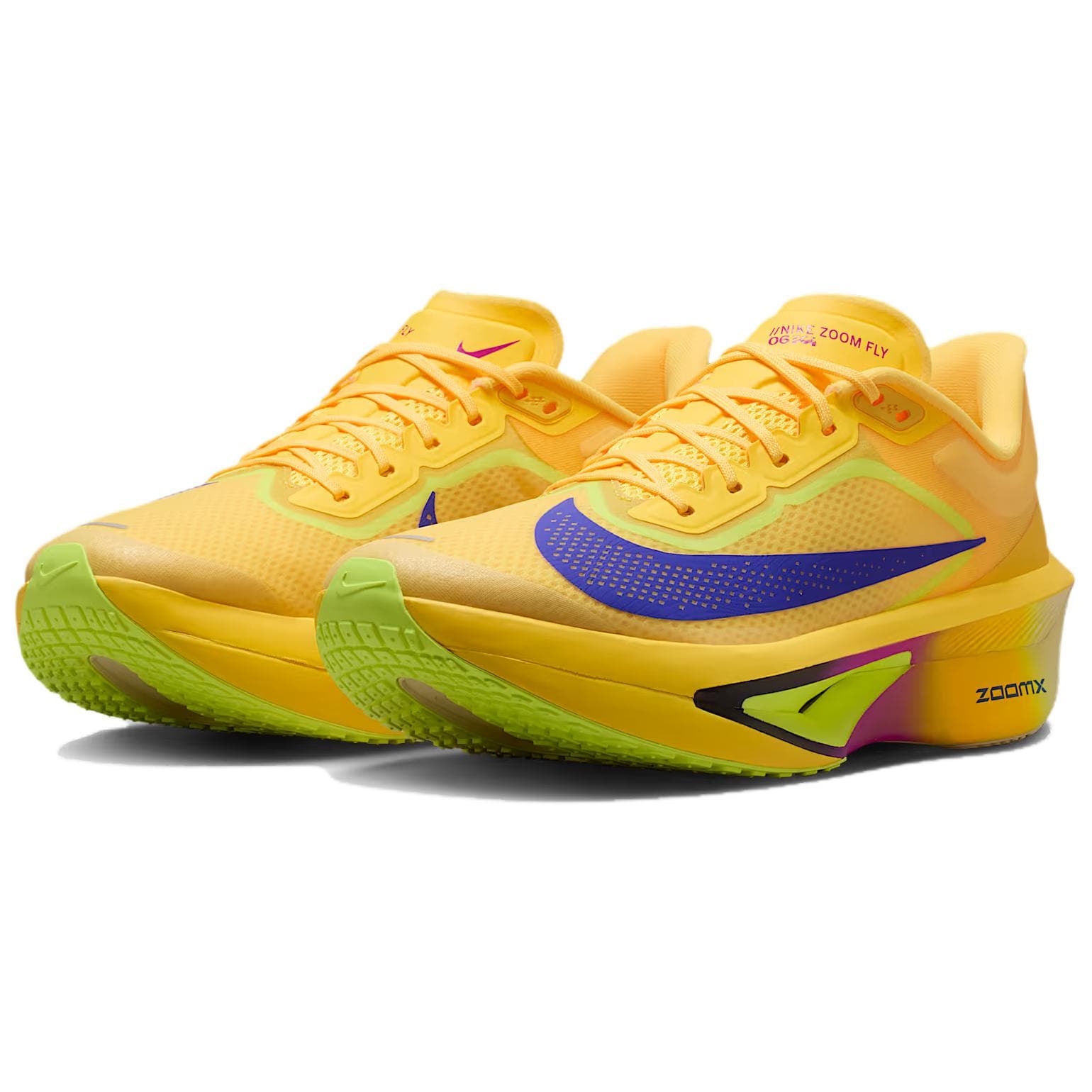 Кроссовки для бега Nike Zoom Fly 6 Марафон Беговые кроссовки Мужской Лимон - изображение 3