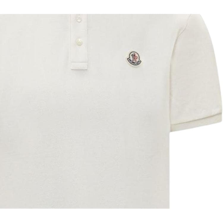 Поло Moncler Белая Мужская Поло - изображение 5