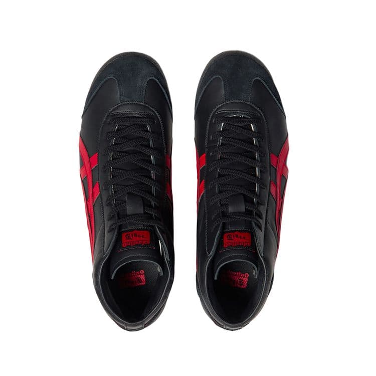 Кроссовки Onitsuka Tiger Mexico Mid Runner Кожа MID Повседневная обувь Унисекс Черный Красный - изображение 6