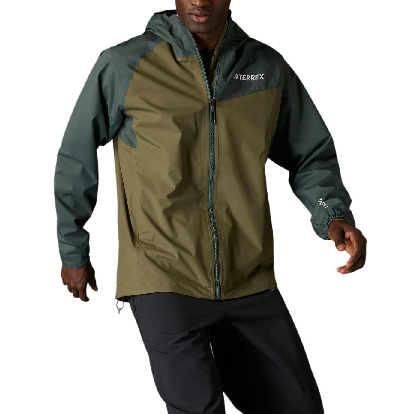 Куртка Adidas TERREX Multi 2 л RAIN.RDY Куртка Куртки Пальто Мужской Слоистый Оливково-зеленый Плющево-зеленый - изображение 5