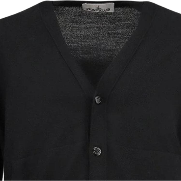Stone Island V-Neck Knit Sweater Black - изображение 3