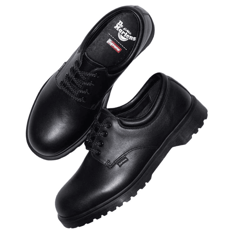 Dr.Martens x Supreme Postal Повседневные кожаные туфли Мужские Черные - изображение 2
