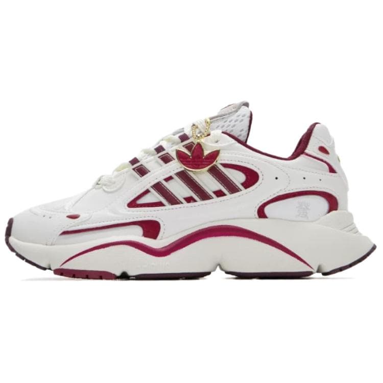 Кроссовки Adidas Originals Ozmillen противоскользящая низкая повседневная обувь унисекс белая светло-алый каштановый красный - изображение 5