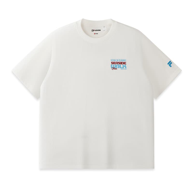 Футболка FILA FUSION Рабочая одежда T-рубашка мужская цвет облачно-белый - изображение 1