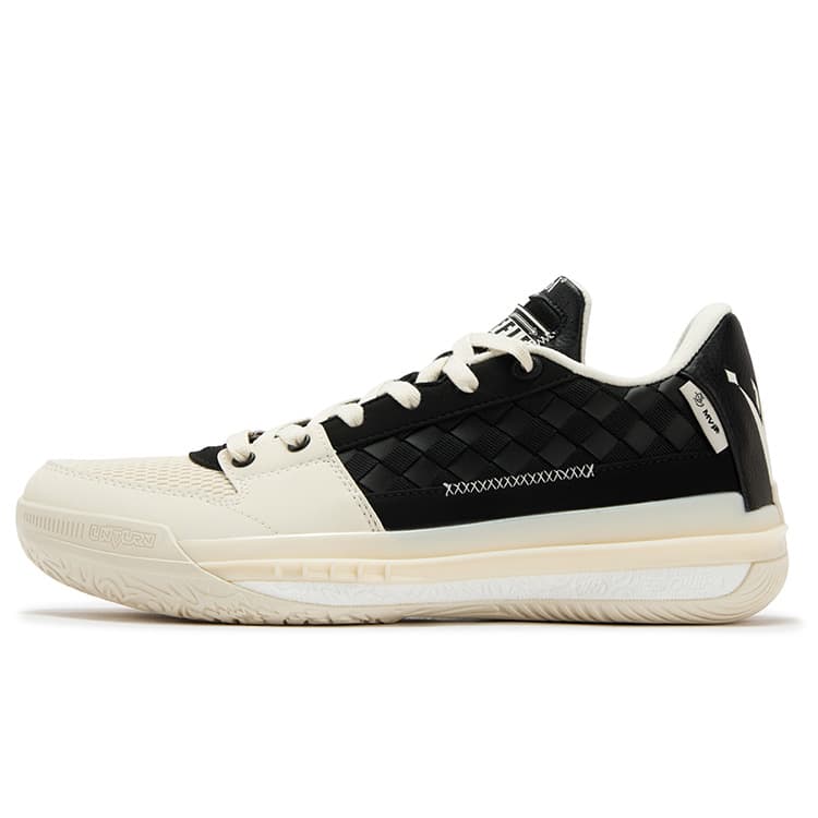 Кроссовки для баскетбола 361° Противоскользящие Износостойкие Дышащие Амортизирующие Низкие Баскетбольные Кроссовки Мужские Черно-Белые - изображение 1