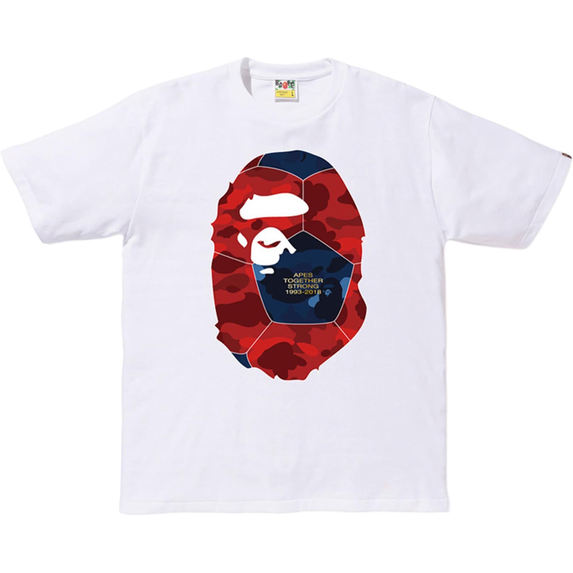 Футболка A BATHING APE Performance Color Camo Ape Head Tee White T - изображение 1