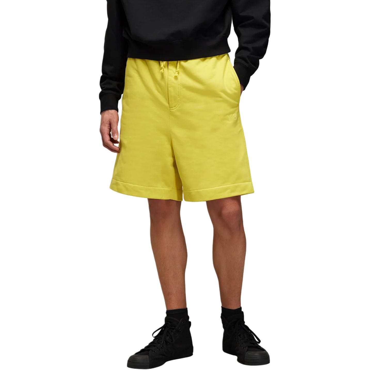 Шорты Y-3 Однотонный На шнурках Полурукав Повседневные шорты Мужской - изображение 3