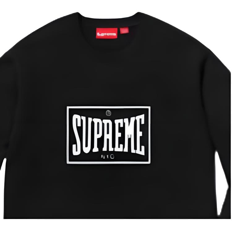 Худи Supreme Warm Up Crewneck Black - изображение 2