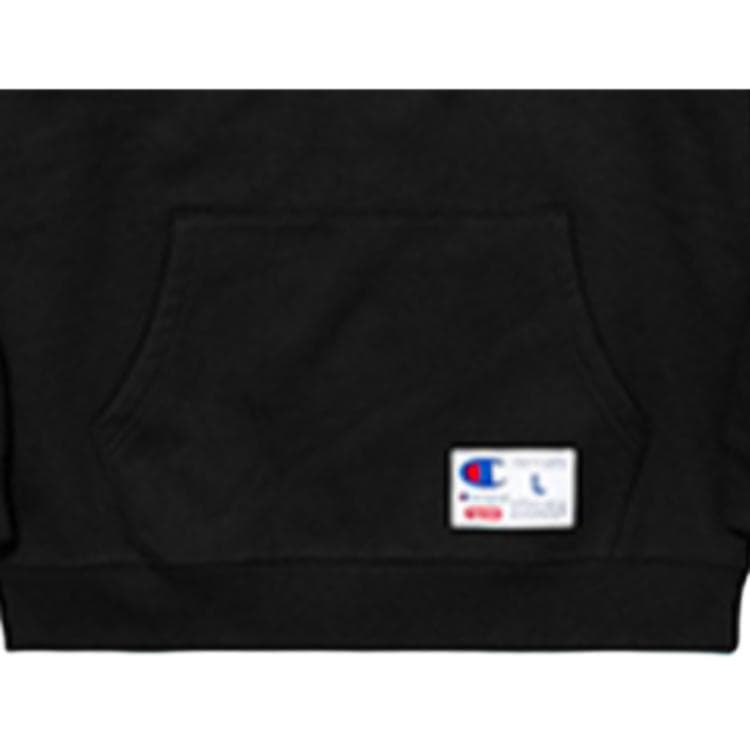 Кофта Supreme SS18 Champion Hooded Sweatshirt Black Logo - изображение 3