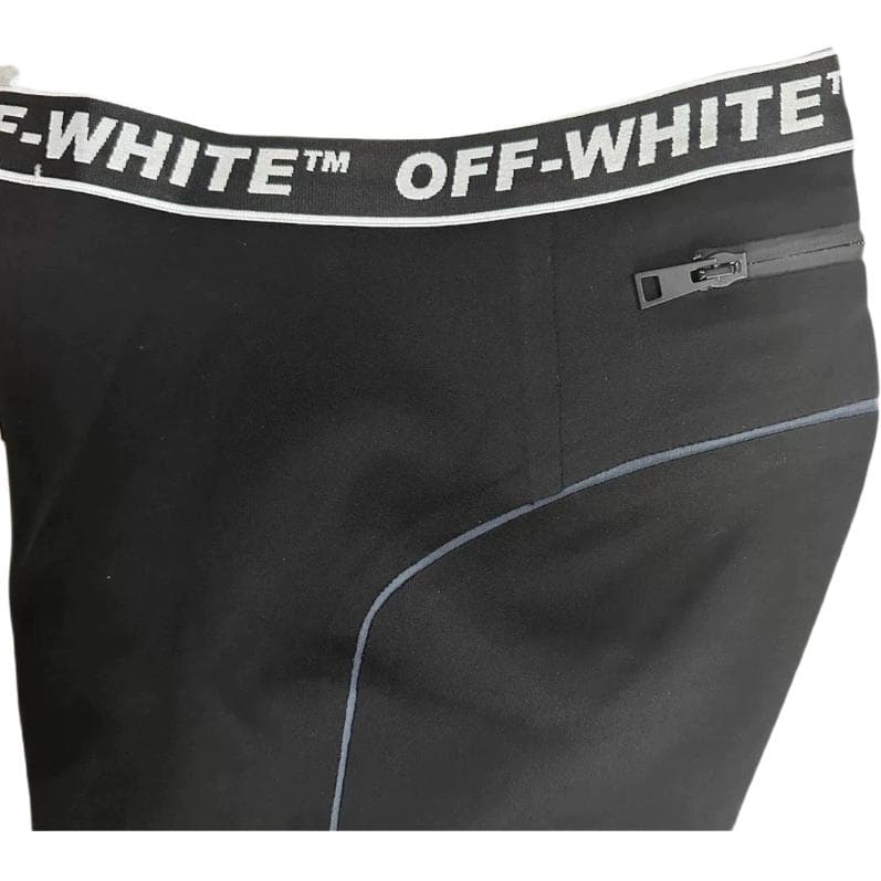 OFF-WHITE Принт с буквами Однотонный Облегающий крой Леггинсы Женские Черный - изображение 3