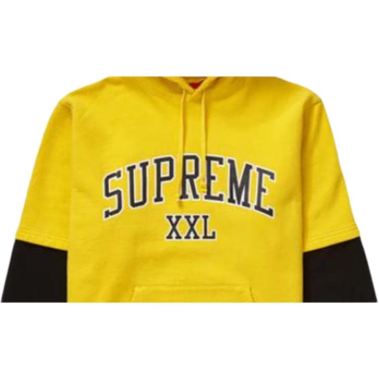 Кофта Supreme Hooded Sweatshirt Yellow - изображение 4
