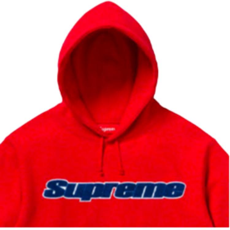 Кофта Supreme SS19 Chenille Hooded Sweatshirt logo - изображение 4
