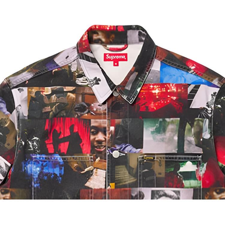 Джинсовая куртка Supreme FW21 Nas and DMX Collage Denim Chore Coat - изображение 3