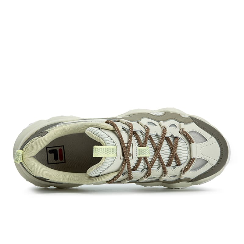 Кроссовки FILA FLUID 7 Износостойкий Легкий Дышащий Низкий Топ Кроссовки Мужские Светло-Серый Желтый Спаржа Белый - изображение 4
