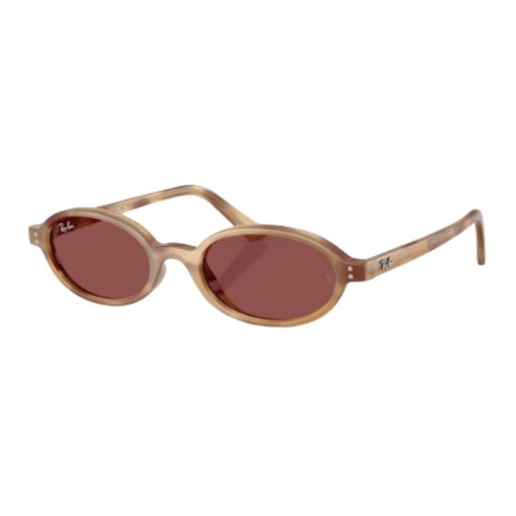 Солнцезащитные очки RayBan Литьевые Овалные Солнцезащитные Очки Унисекс Топленое Масло Черепаховый - изображение 1