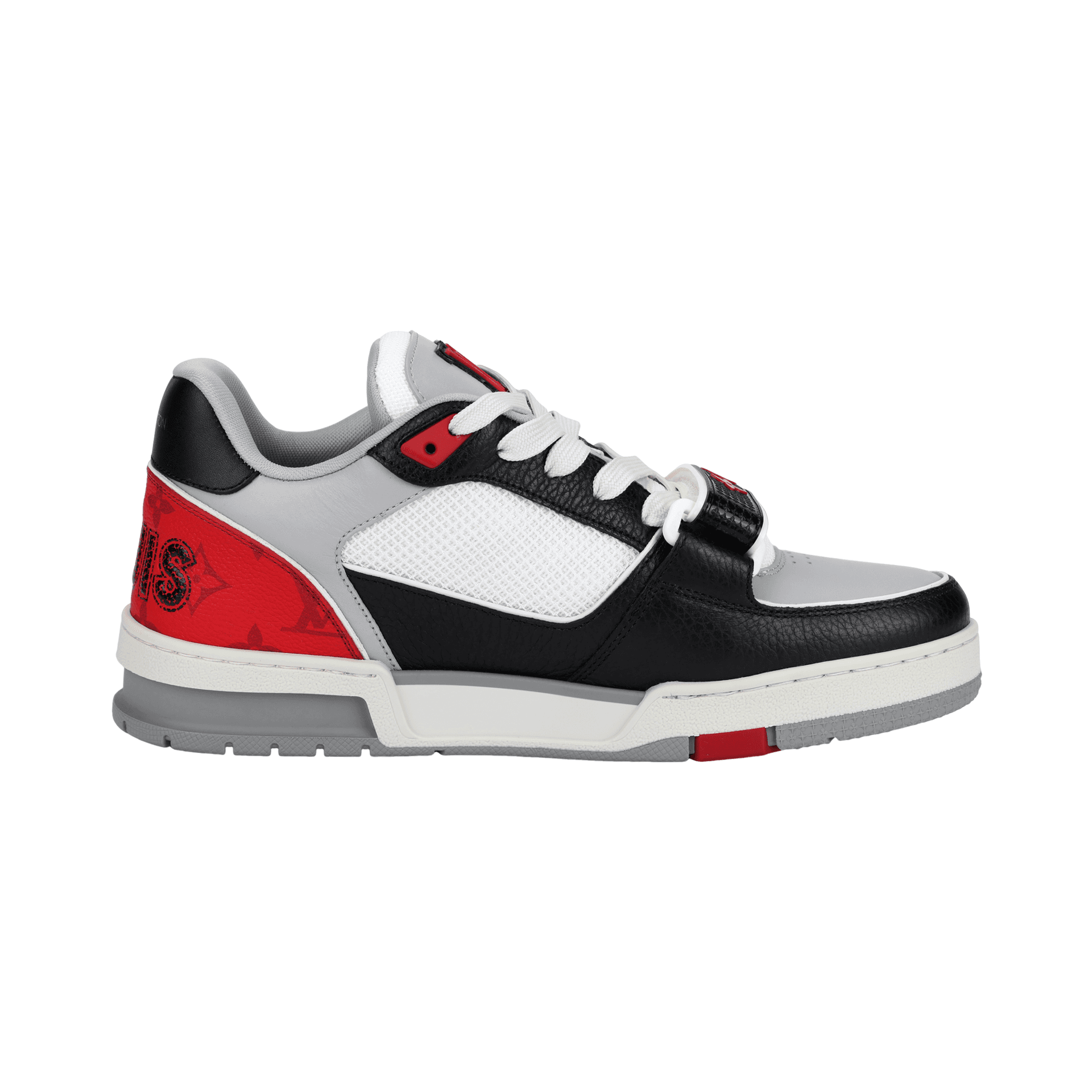 Кроссовки Louis Vuitton Trainer Low Top Black Red White - изображение 2