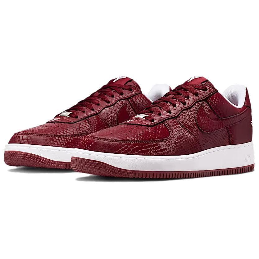 Кроссовки Nike X Коби Брайант Air Force 1 Дышащие Низкие Кроссовки для Скейтбординга Мужские Красные Белые - изображение 3