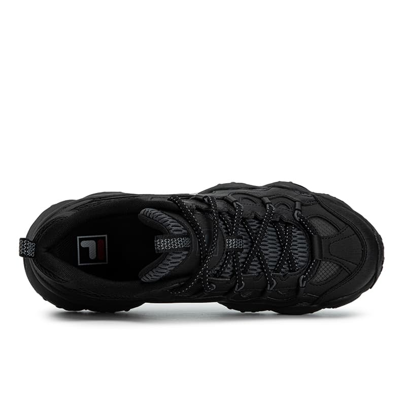 Кроссовки FILA FLUID 7 Износостойкий Легкий Дышащий Низкий Топ Массивные Кроссовки Мужские Черный Теневой Черный Серый - изображение 4