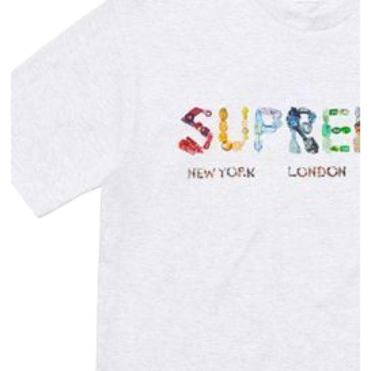 Футболка Supreme SS18 Rocks Logo Tee Grey - изображение 3