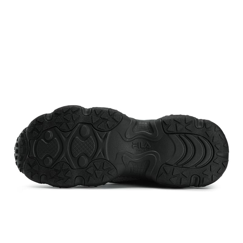 Кроссовки FILA FLUID 7 Износостойкий Легкий Дышащий Низкий Топ Массивные Кроссовки Мужские Черный Теневой Черный Серый - изображение 6