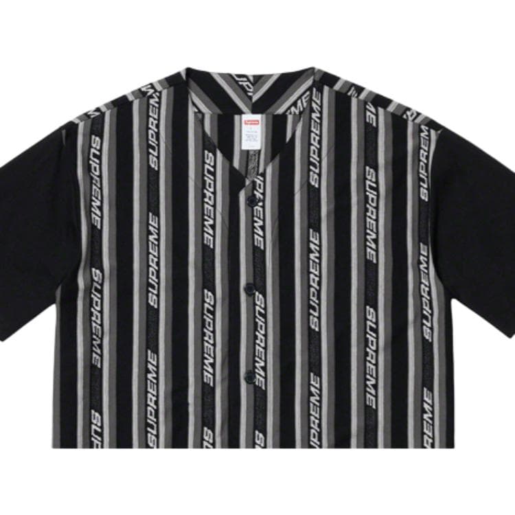 Бомбер Supreme Jacquard Logo Baseball Jersey Black - изображение 3