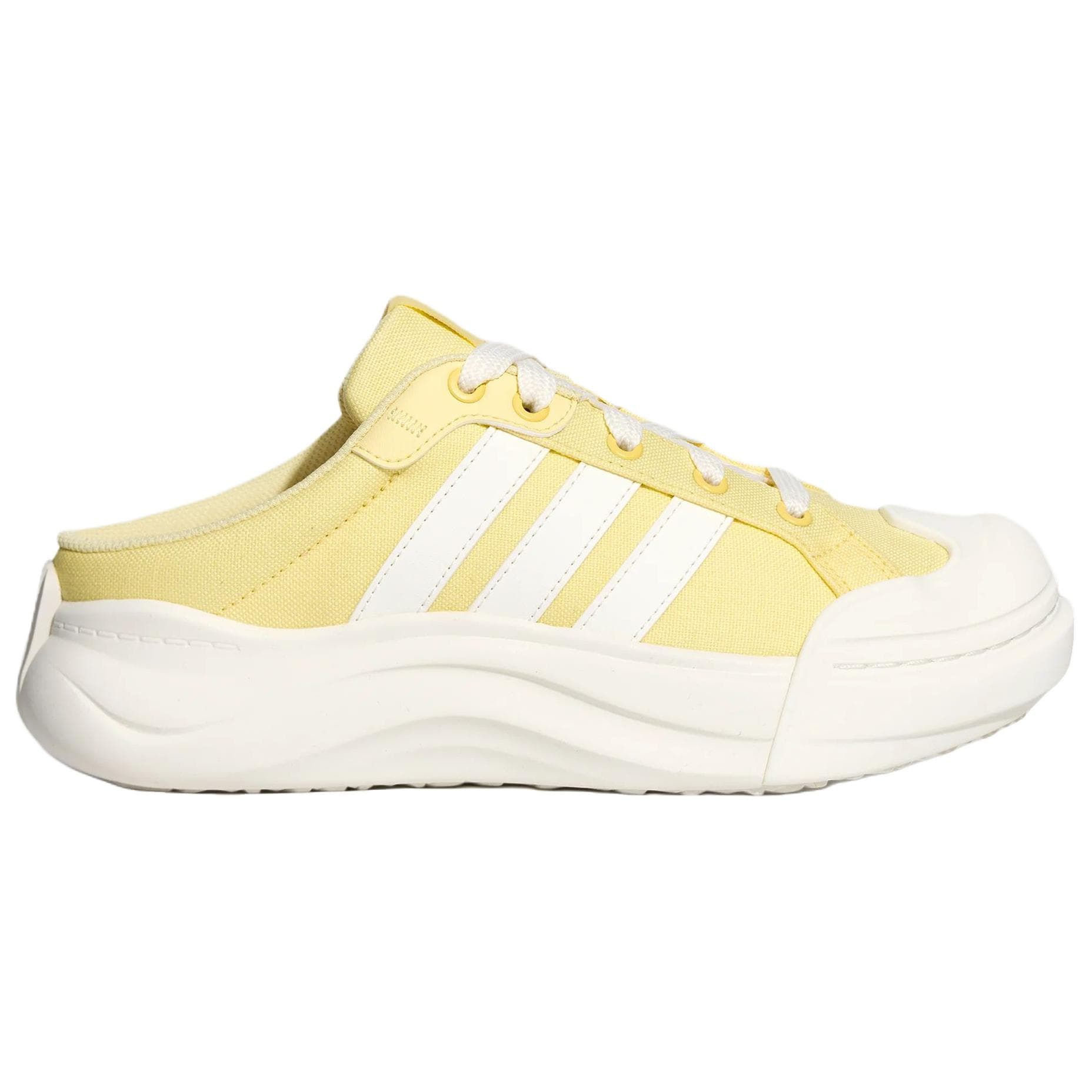 Сандалии Adidas MAXXCOURT Противоскользящие закрытые тапочки женские кремово-желтые белые - изображение 2