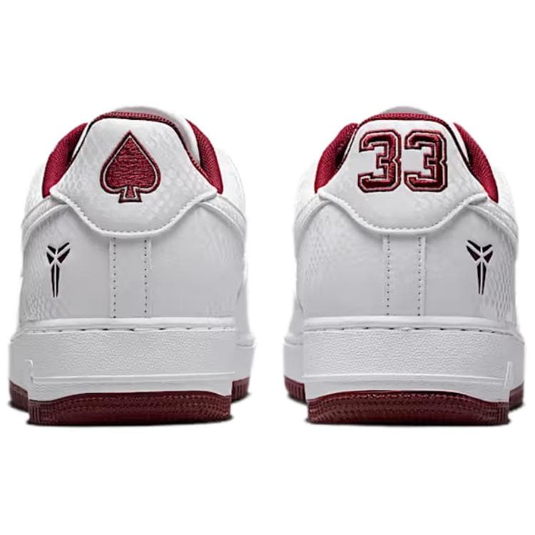 Кроссовки Nike X Коби Брайант Air Force 1 Устойчивые к истиранию Низкие Кроссовки для скейтбординга Унисекс Белый Красный - изображение 5