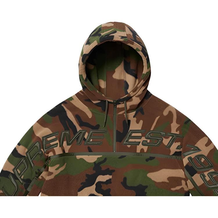 Кофта Supreme FW19 Week 15 Polartec Half Zip Hooded Sweatshirt - изображение 3