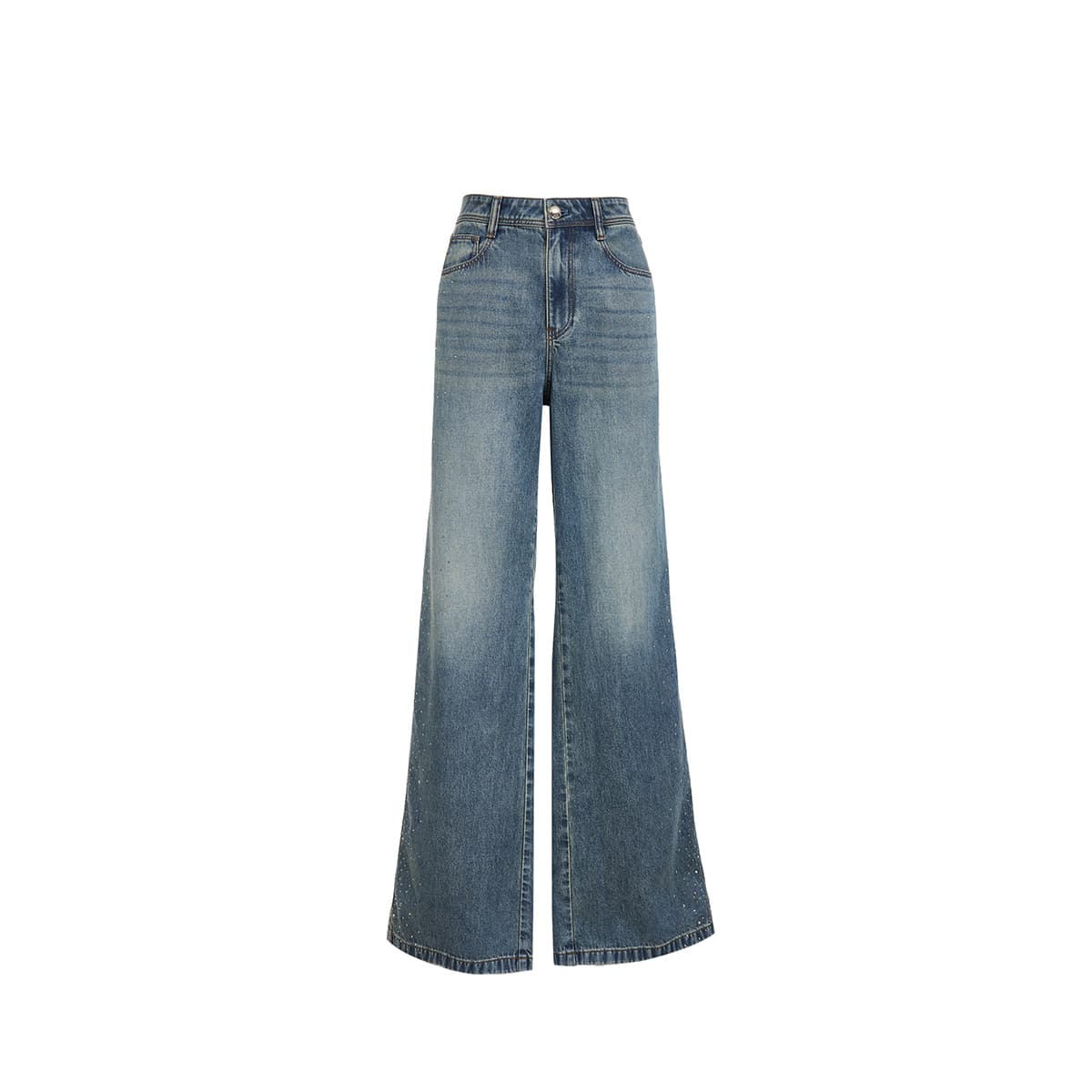 Джинсы ONLY J34 390 Worn Denim Blue Women's Jeans ONLY J34 390 Изношенный деним синий женские джинсы - изображение 1