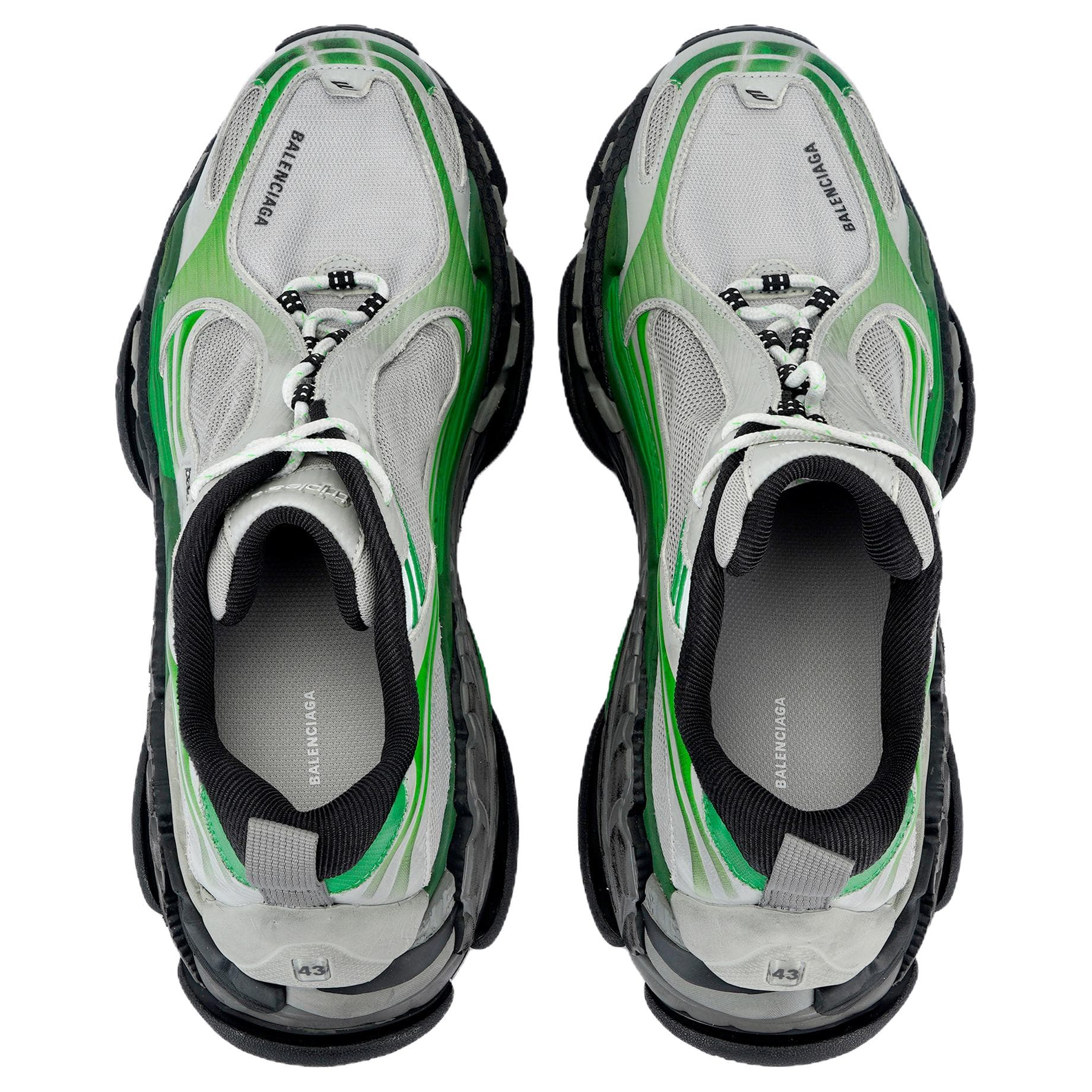 Кроссовки Balenciaga Triple S.2 .2 Low Топ Массивные кроссовки Мужской Серый Зеленый - изображение 4