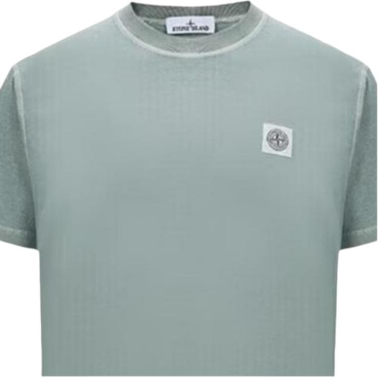 Футболка STONE ISLAND Трава Зеленая Унисекс T-Рубашка - изображение 3