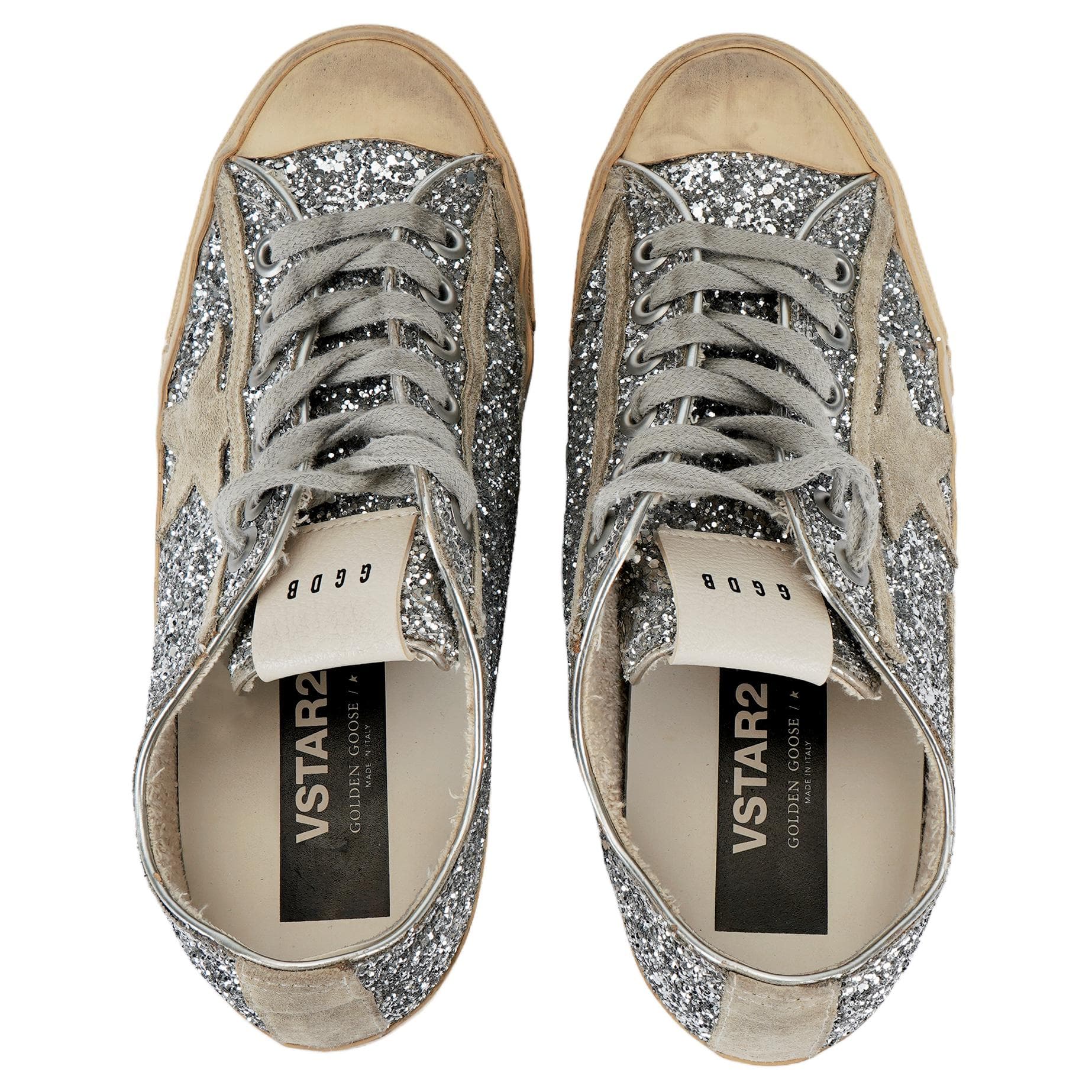 Кроссовки Golden Goose V-Star Silver - изображение 3