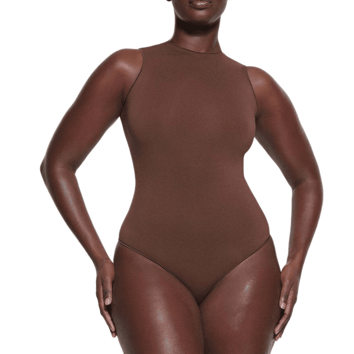SKIMS ESSENTIAL CREW NECK SLEEVELESS BODYSUIT COCOA - изображение 2
