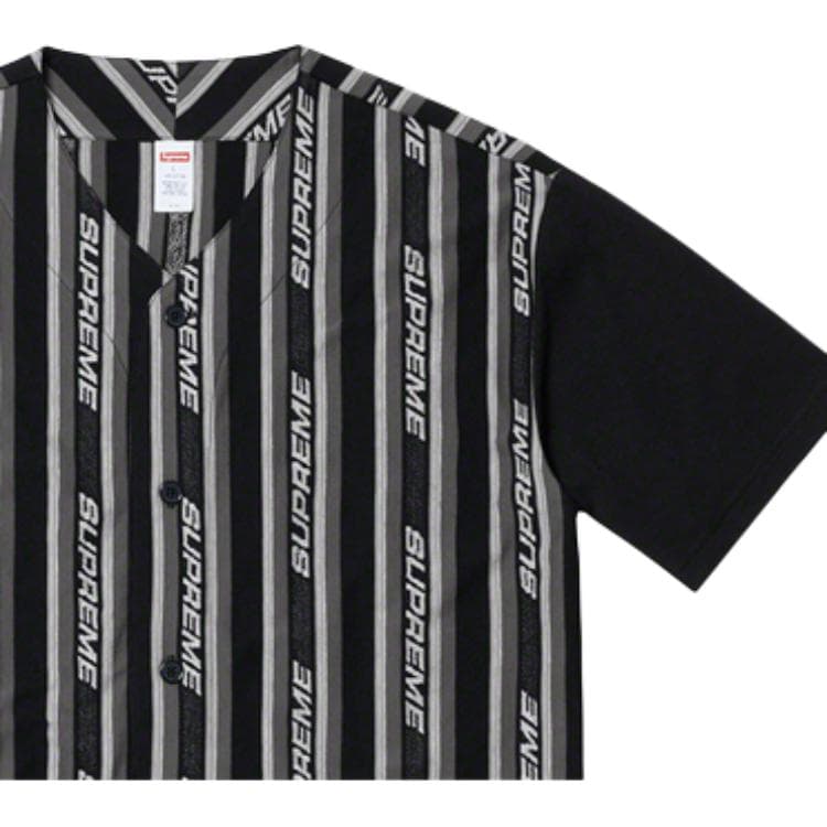 Бомбер Supreme Jacquard Logo Baseball Jersey Black - изображение 2