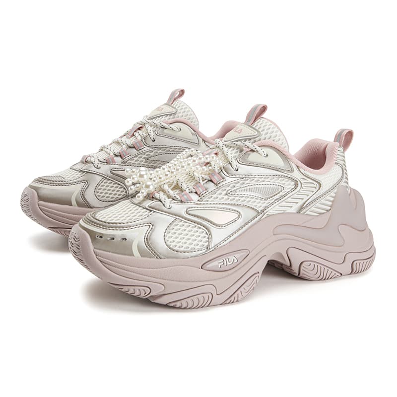 Кроссовки FILA SOFIA Fishbone Shoes Устойчивые к истиранию Дышащие Легкие Увеличивающие Высоту Низкие массивные кроссовки Женские - изображение 3