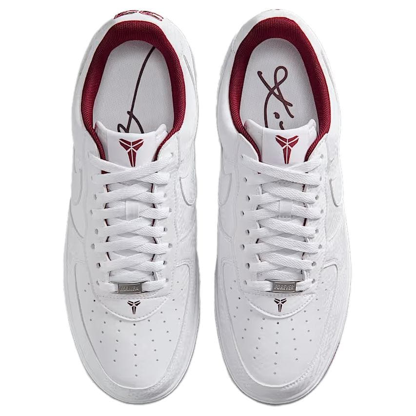 Кроссовки Nike X Коби Брайант Air Force 1 Устойчивые к истиранию Низкие Кроссовки для скейтбординга Унисекс Белый Красный - изображение 4