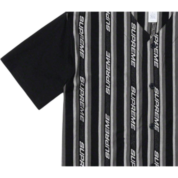 Бомбер Supreme Jacquard Logo Baseball Jersey Black - изображение 4