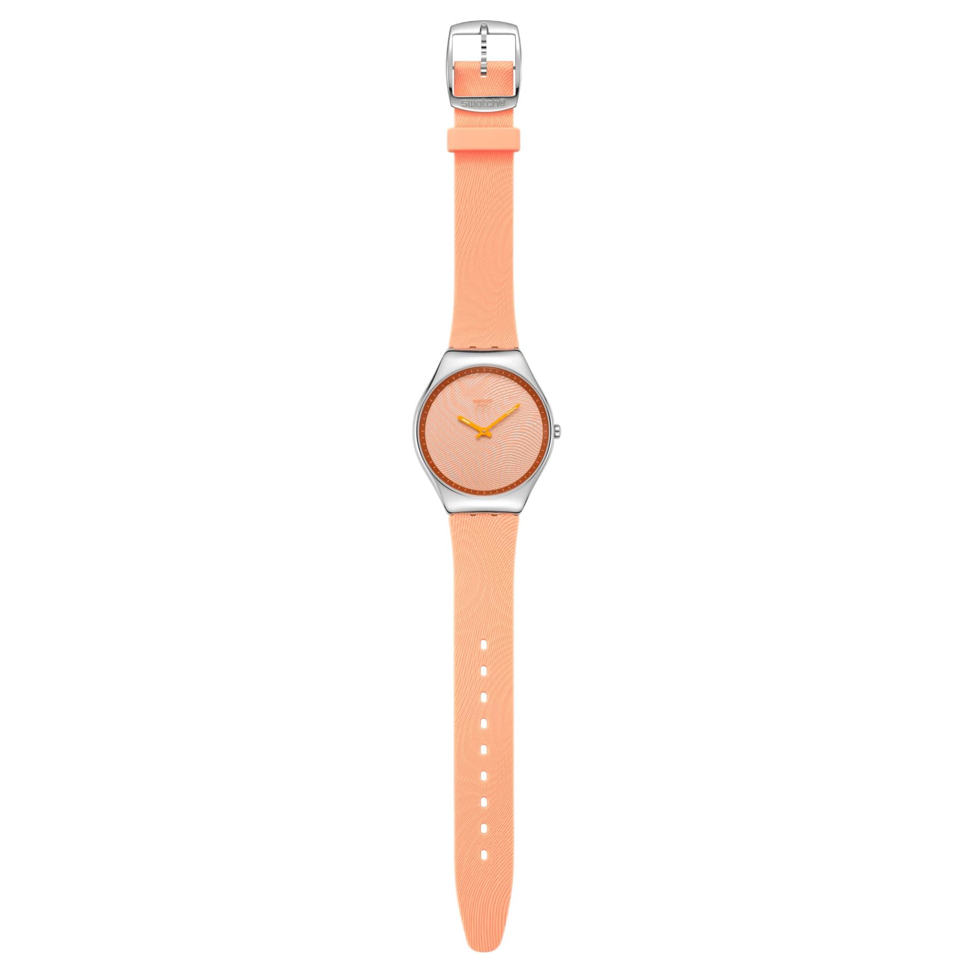 Часы Swatch Essentials Кварцевый механизм водонепроницаемость 30 м унисекс часы 38 мм апельсиновый циферблат - изображение 2