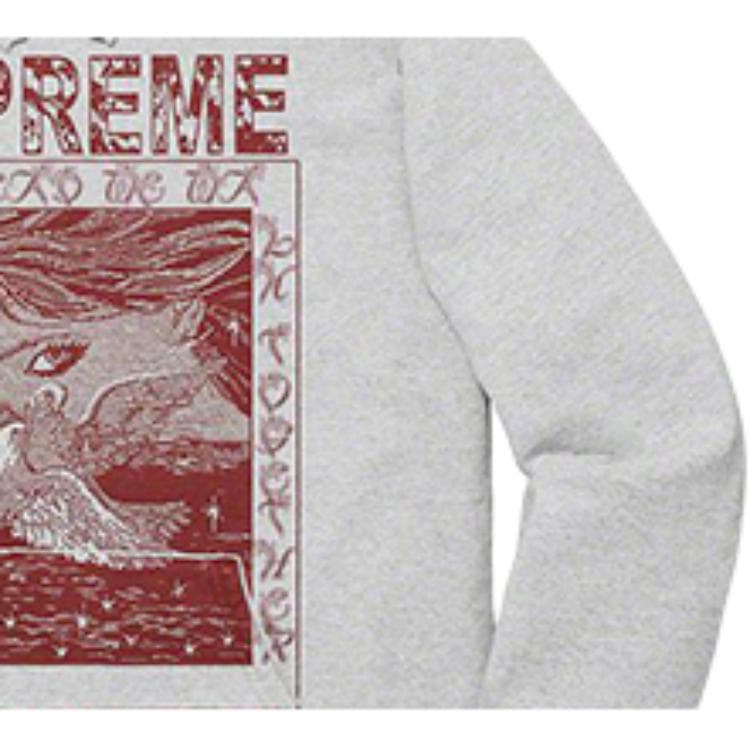 Кофта Supreme FW19 Doves Hooded Sweatshirt - изображение 3
