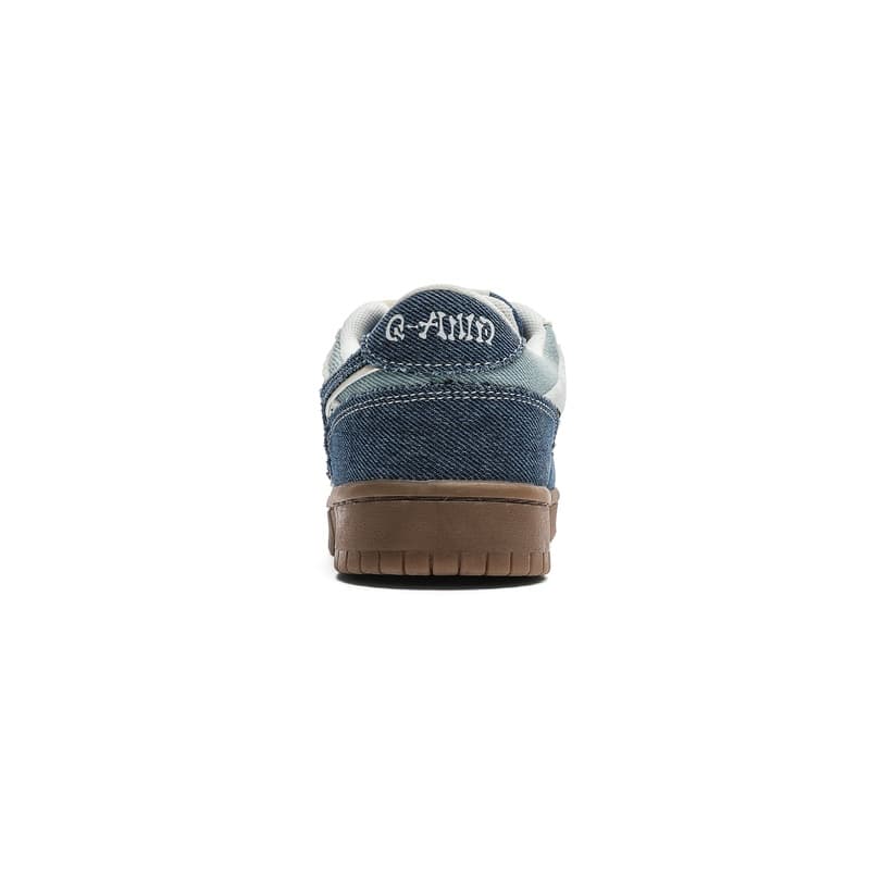 Кроссовки Q And Skate Shoes Low Top Ecru Denim Blue Unisex Q And Скейтборд обувь Низкий верх Экрю Деним синий Унисекс - изображение 4