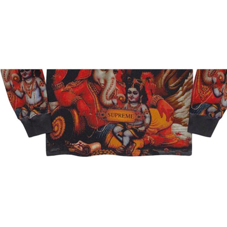 Футболка Supreme FW19 Week 13 Ganesh LS Thermal Black T - изображение 3