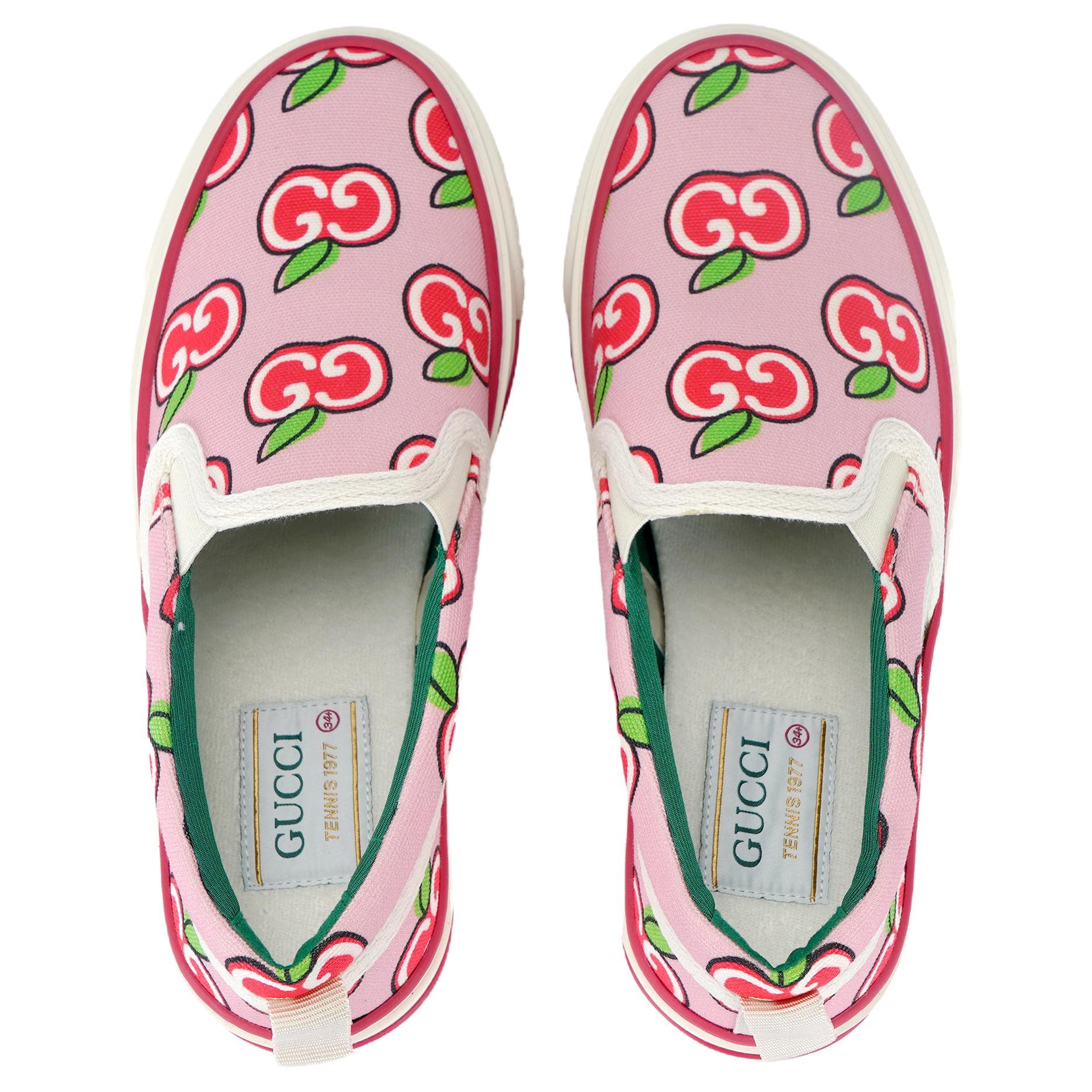 Тапочки GUCCI Повседневная обувь Женская Розовая - изображение 3