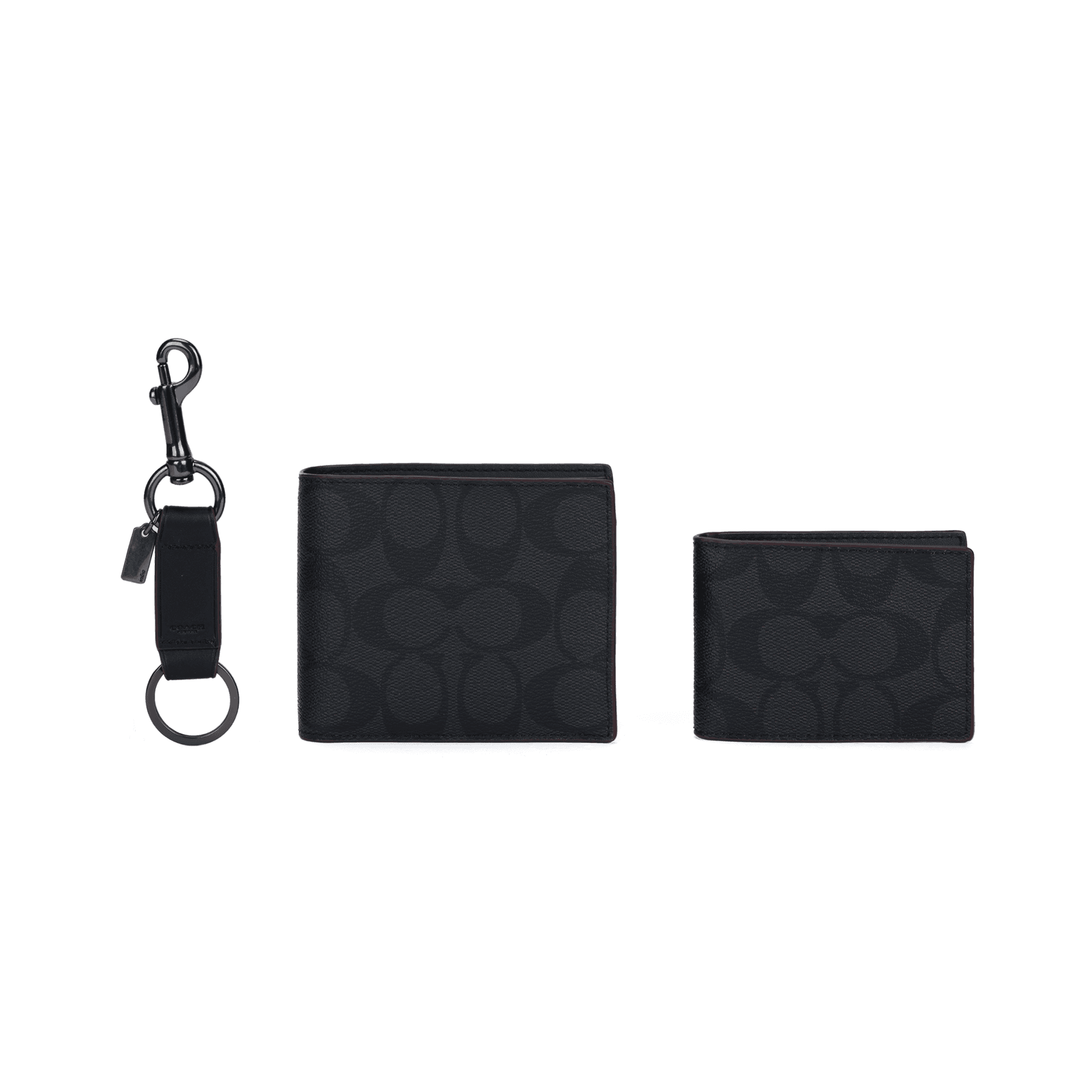 Кошелек Coach Фирменный Покрытый холст Кошельки Мужской Черный - изображение 7