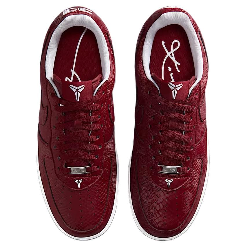 Кроссовки Nike X Коби Брайант Air Force 1 Дышащие Низкие Кроссовки для Скейтбординга Мужские Красные Белые - изображение 4