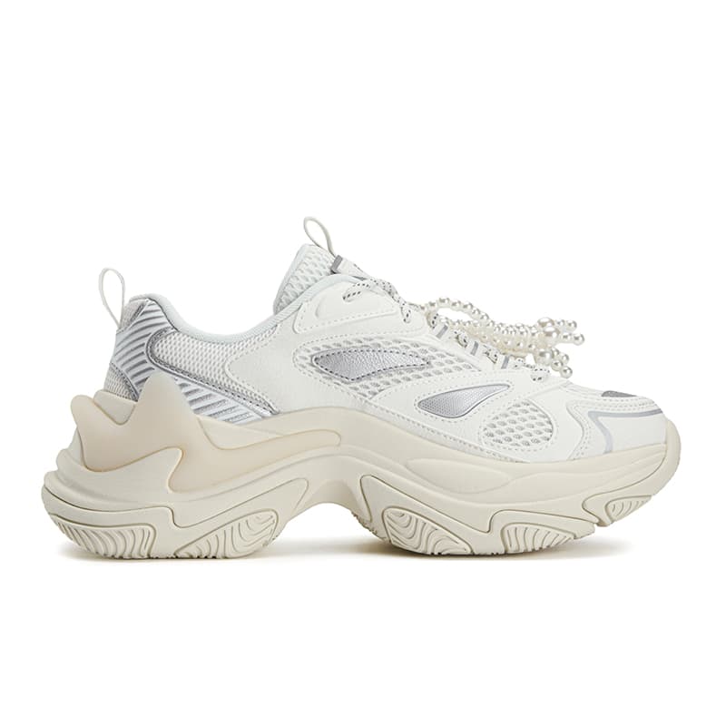 Кроссовки FILA SOFIA Fishbone Shoes Легкий визуально увеличивает рост Низкий топ массивные кроссовки Женские Белый Серый - изображение 2