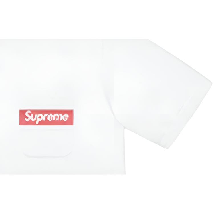 Футболка Supreme SS19 Mesh Stripe Pocket Tee White - изображение 3