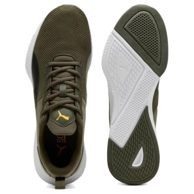 Кроссовки для бега PUMA Flyer Текстиль Искусственная кожа Поддержка Беговые кроссовки Мужской Темно-зеленый - изображение 3