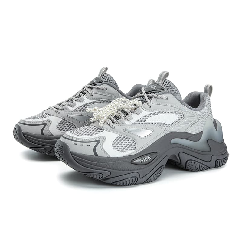 Кроссовки FILA SOFIA Fishbone Shoes Устойчивые к истиранию Дышащие Легкие Увеличивающие Высоту Низкие массивные кроссовки Женские - изображение 3
