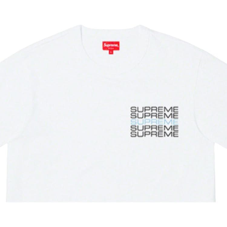 Футболка Supreme Stack Logo Tee White - изображение 3